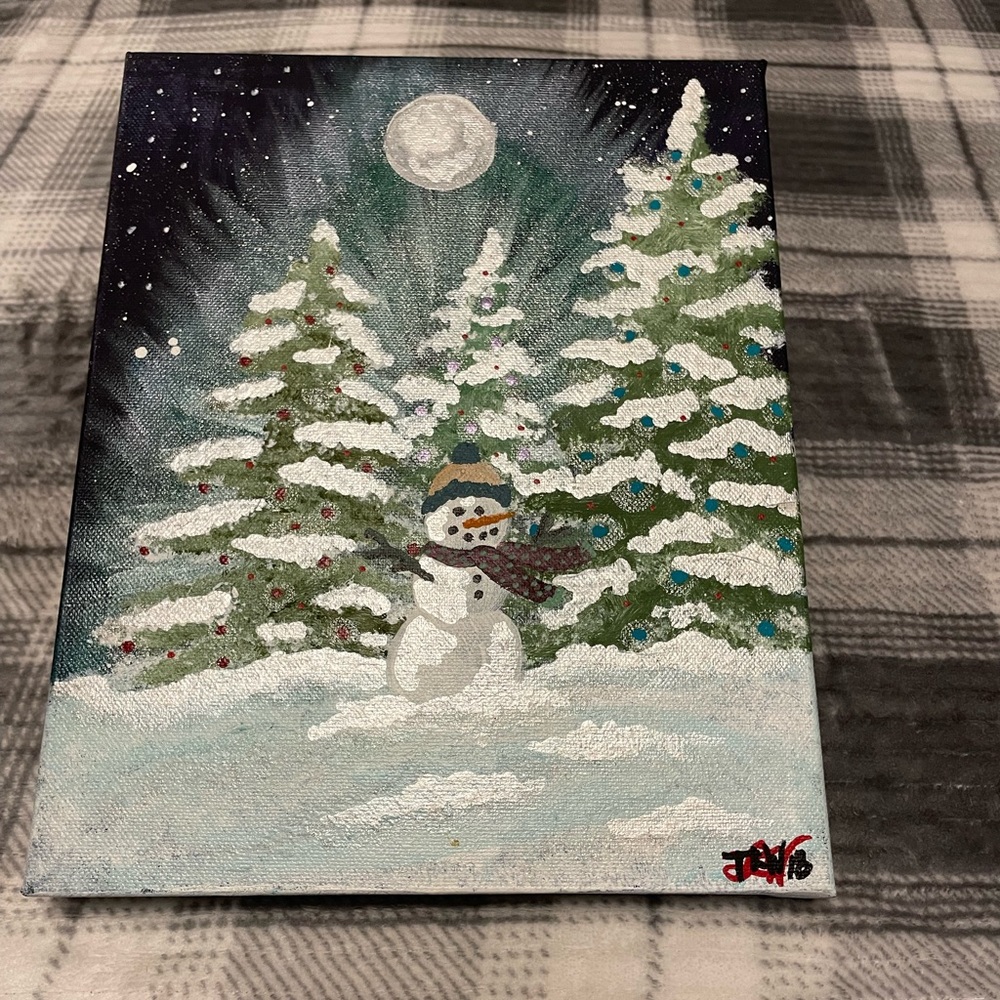 Merry & Bright Collection by TL Walters & Co. Moonlight Snowman.